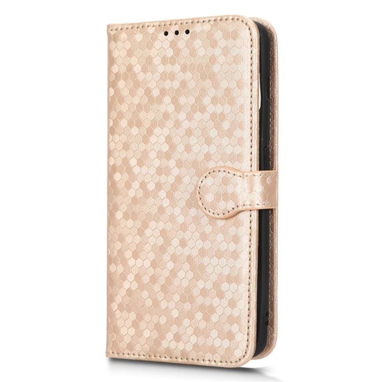 For OnePlus Ace 2 5G  /  OnePlus 11R 5G PU Leather Phone Cover Stand Wallet with Dot Pattern Imprinting - Rose Gold