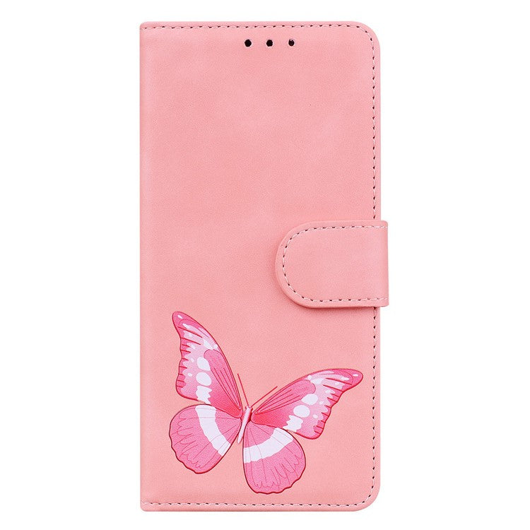 For OnePlus 11 5G Butterfly Printing Skin-friendly Flip Leather Wallet Cover Anti-drop Phone Case Stand - Pink