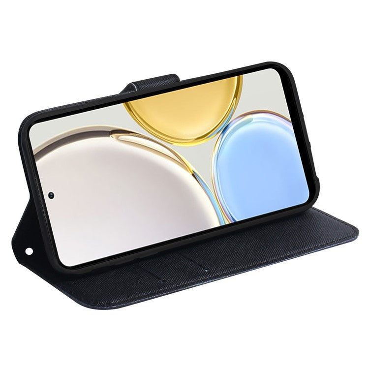 For Honor 70 5G Pattern Printing PU Leather Wallet Cover Magnetic Clasp Phone Stand Case - Panda