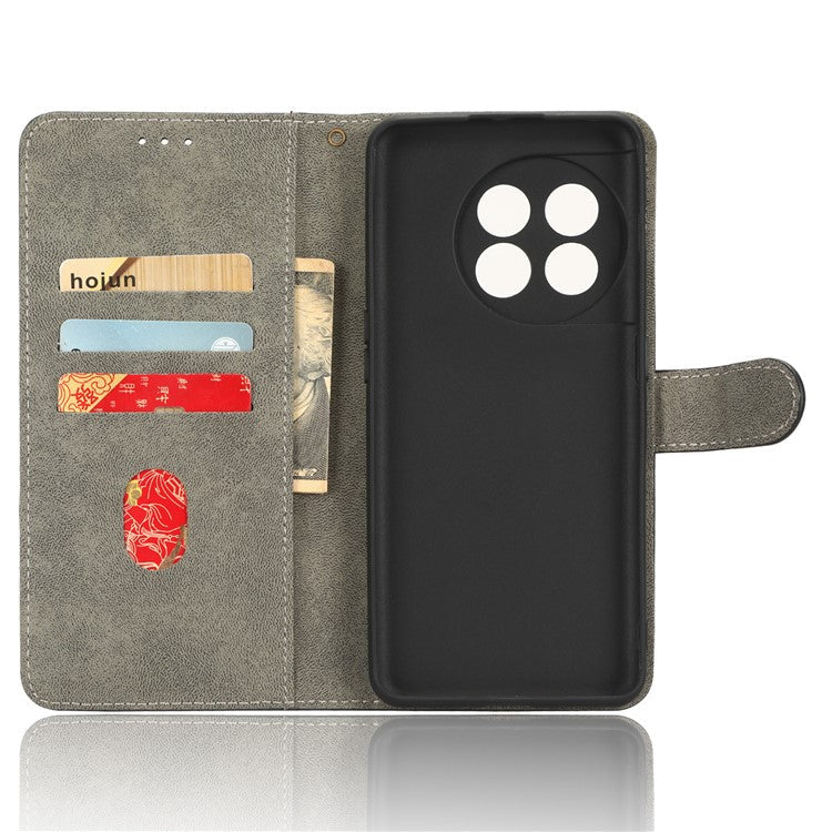 For OnePlus Ace 2 5G / 11R 5G Wallet Case RFID Blocking Leather Stand Phone Cover with Strap - Brown