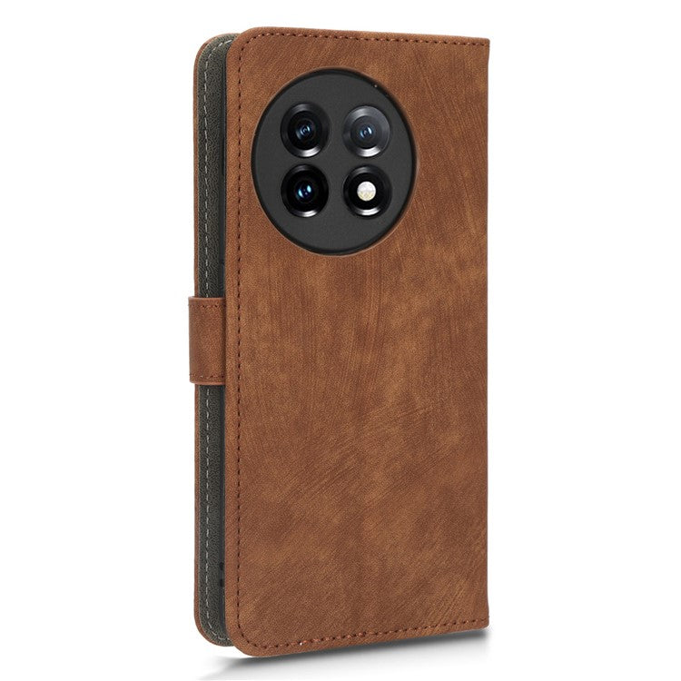 For OnePlus Ace 2 5G / 11R 5G Wallet Case RFID Blocking Leather Stand Phone Cover with Strap - Brown