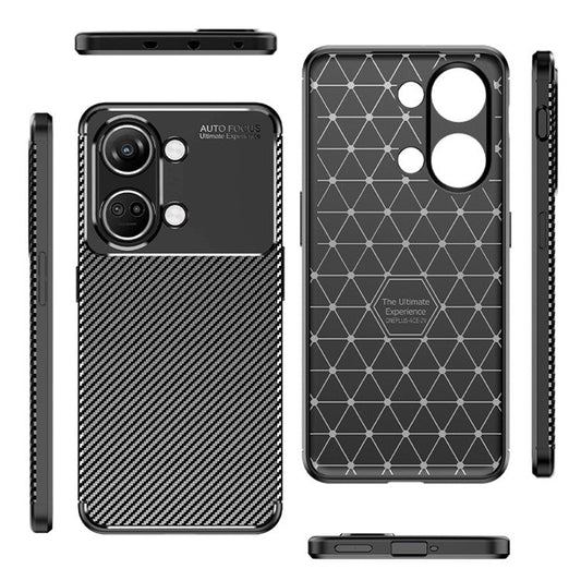 TPU Phone Cover for OnePlus Nord 3 5G / Ace 2V , Carbon Fiber Texture Anti-scratch Mobile Phone Case