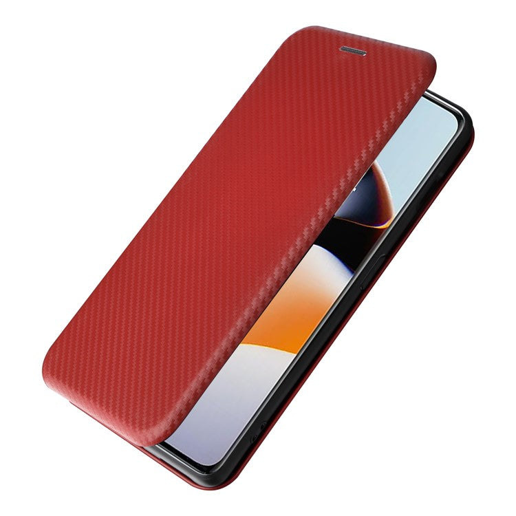 For OnePlus Ace 2 5G / 11R 5G Card Holder Phone Cover Carbon Fiber Texture Leather Phone Stand Case - Brown