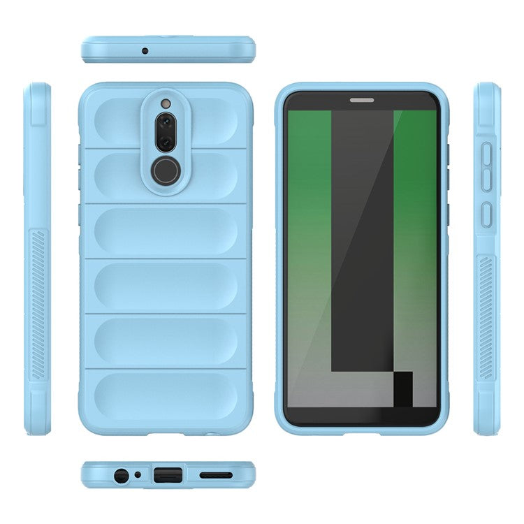 For Huawei Mate 10 Lite TPU Phone Protector Phone Case Anti-fall Rugged Cell Phone Cover - Baby Blue