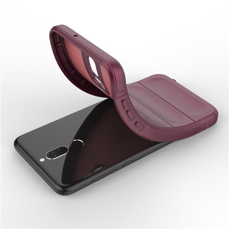 For Huawei Mate 10 Lite TPU Phone Protector Phone Case Anti-fall Rugged Cell Phone Cover - Wine Red