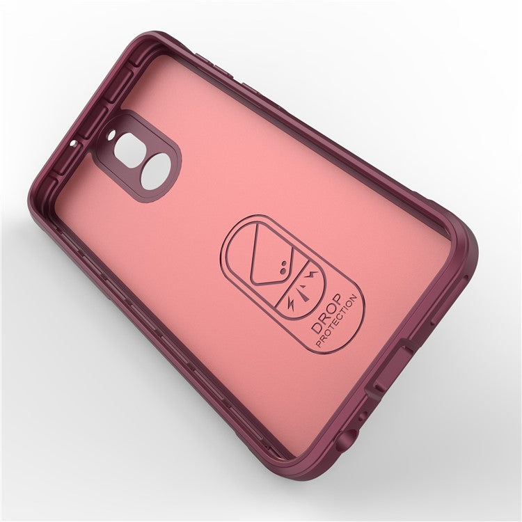 For Huawei Mate 10 Lite TPU Phone Protector Phone Case Anti-fall Rugged Cell Phone Cover - Wine Red