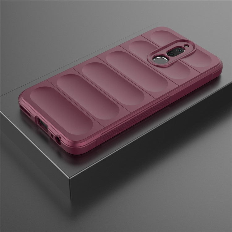 For Huawei Mate 10 Lite TPU Phone Protector Phone Case Anti-fall Rugged Cell Phone Cover - Wine Red