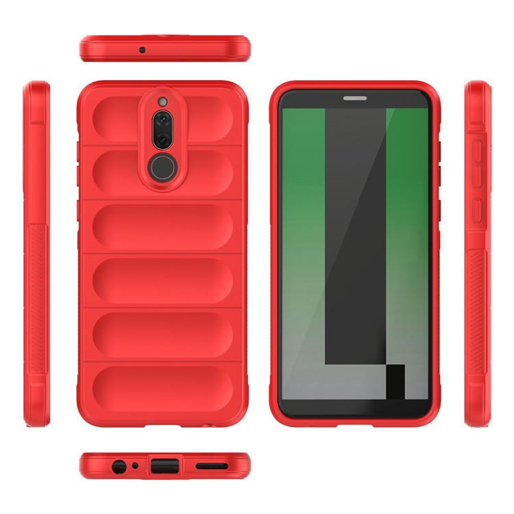 For Huawei Mate 10 Lite TPU Phone Protector Phone Case Anti-fall Rugged Cell Phone Cover - Red