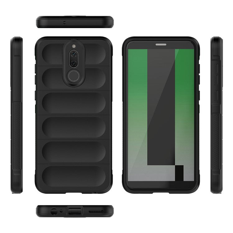 For Huawei Mate 10 Lite TPU Phone Protector Phone Case Anti-fall Rugged Cell Phone Cover - Black