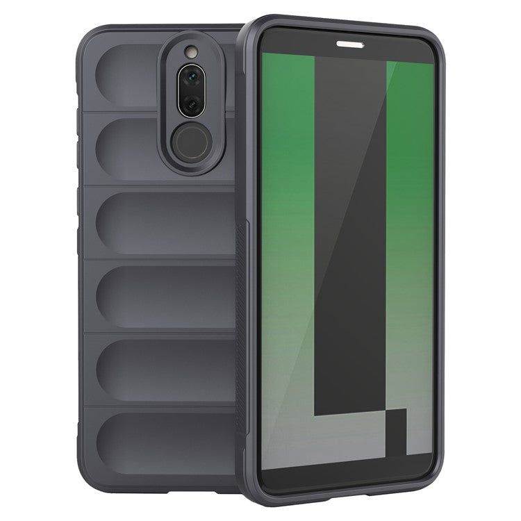 For Huawei Mate 10 Lite TPU Phone Protector Phone Case Anti-fall Rugged Cell Phone Cover - Dark Grey