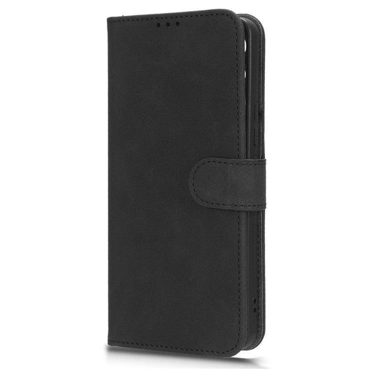 For vivo S16e 5G PU Leather Phone Stand Case Drop-proof Cell Phone Wallet Cover - Black