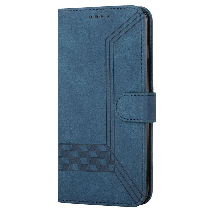 YX0010 Series for Google Pixel 7 5G Stand Phone Case Imprinted Pattern PU Leather Phone Wallet Cover - Sapphire