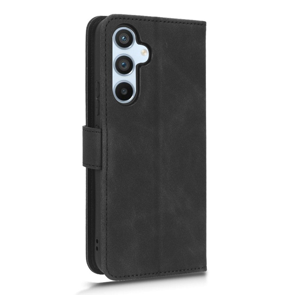 For Samsung Galaxy M14 5G Leather Stand Wallet Mobile Case Shockproof Phone Cover - Black