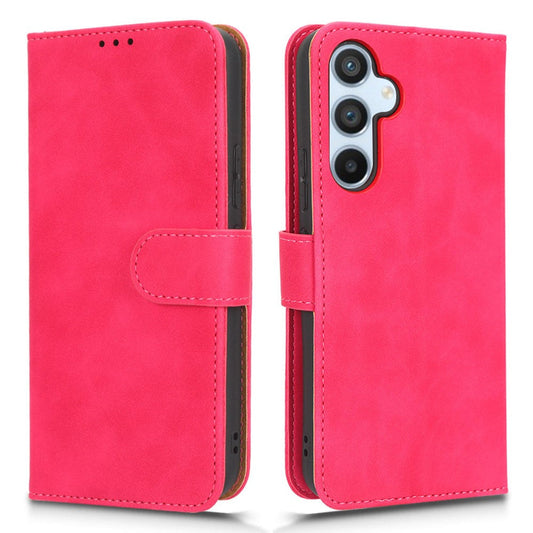 For Samsung Galaxy M14 5G Leather Stand Wallet Mobile Case Shockproof Phone Cover - Rose