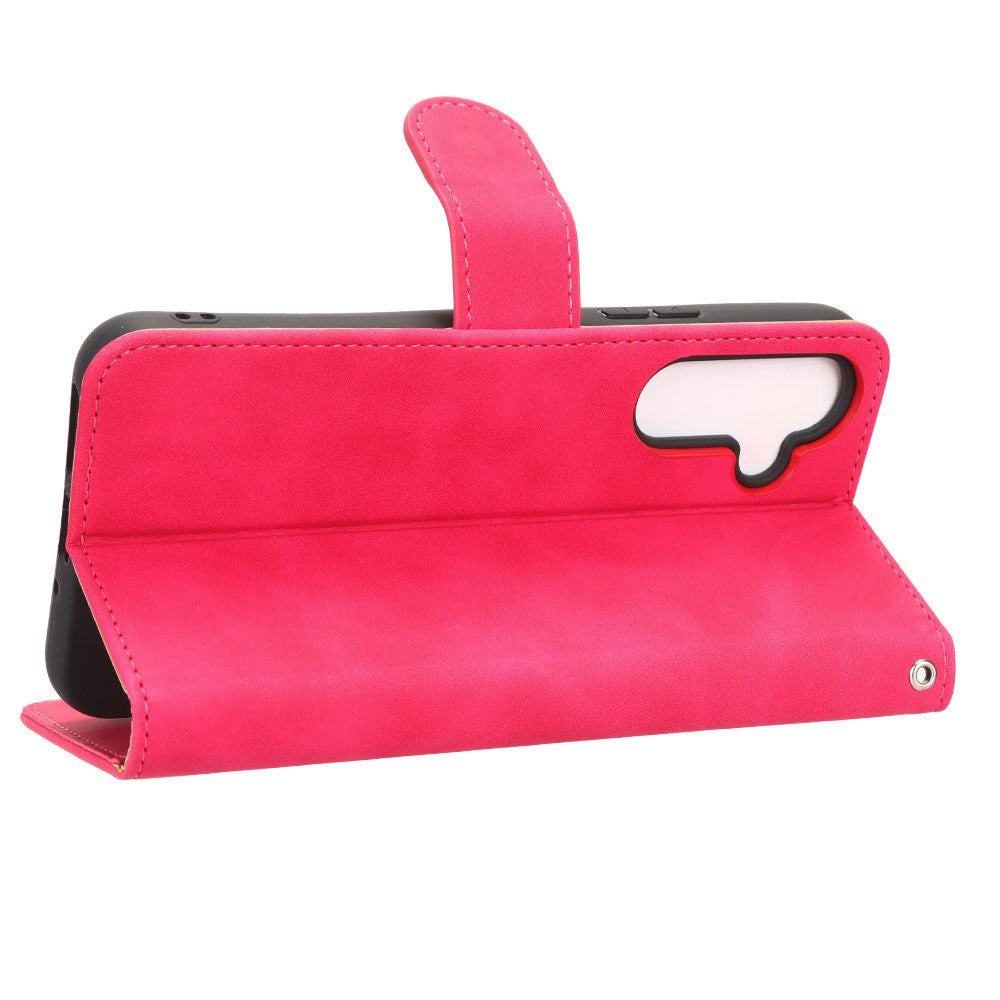For Samsung Galaxy M14 5G Leather Stand Wallet Mobile Case Shockproof Phone Cover - Rose