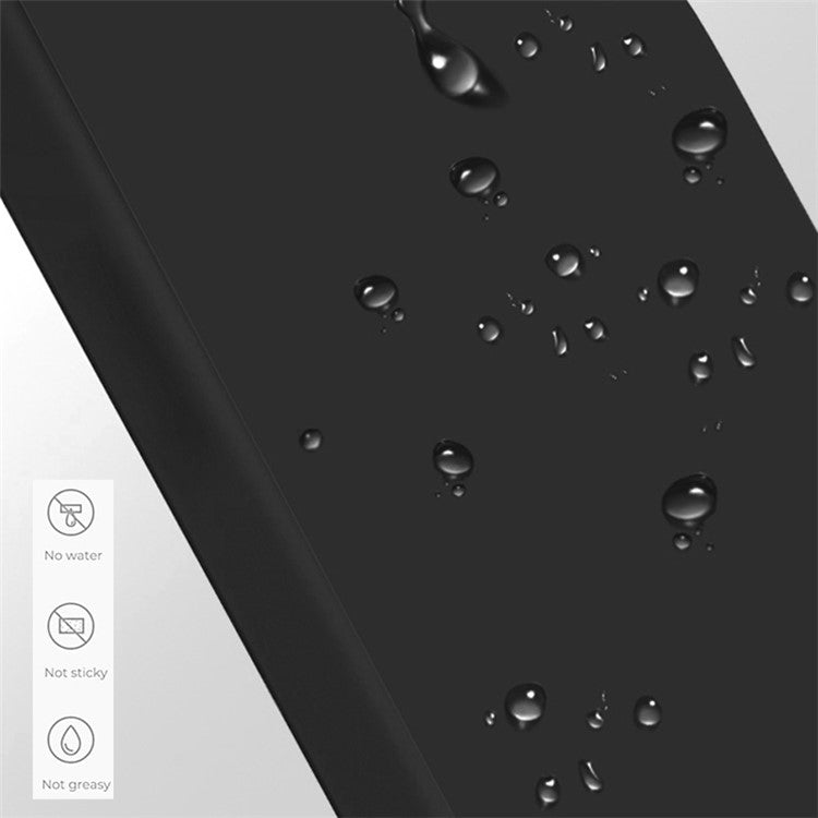 For OnePlus 11 5G Soft TPU Non-Slip Rubberized Back Cover Fiber Lining Straight Edge Phone Case - Grey Blue