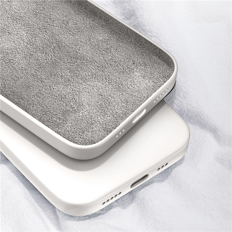 For OnePlus 11 5G Soft TPU Non-Slip Rubberized Back Cover Fiber Lining Straight Edge Phone Case - Grey Blue