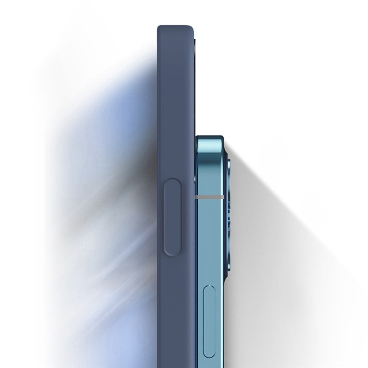 For OnePlus 11 5G Soft TPU Non-Slip Rubberized Back Cover Fiber Lining Straight Edge Phone Case - Grey Blue
