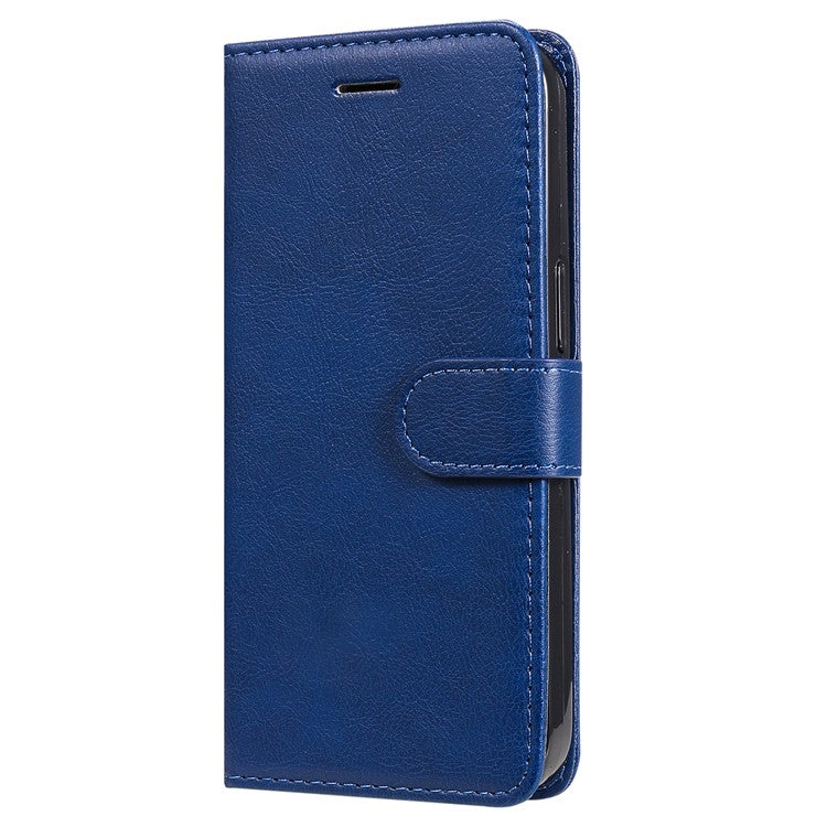 KT Leather Series-2 for Oppo Reno8 T 5G / A1 Pro 5G Phone Leather Cover Wallet Stand Cell Phone Case with Strap - Blue