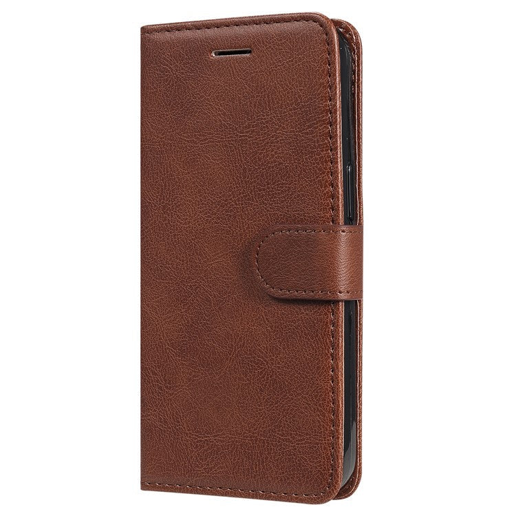 KT Leather Series-2 for Oppo Reno8 T 5G / A1 Pro 5G Phone Leather Cover Wallet Stand Cell Phone Case with Strap - Brown
