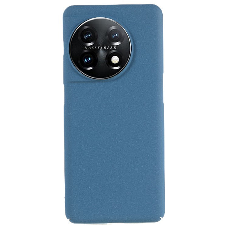 For OnePlus 11 5G Matte Phone Case Drop-proof Hard PC Protective Phone Cover - Navy Blue
