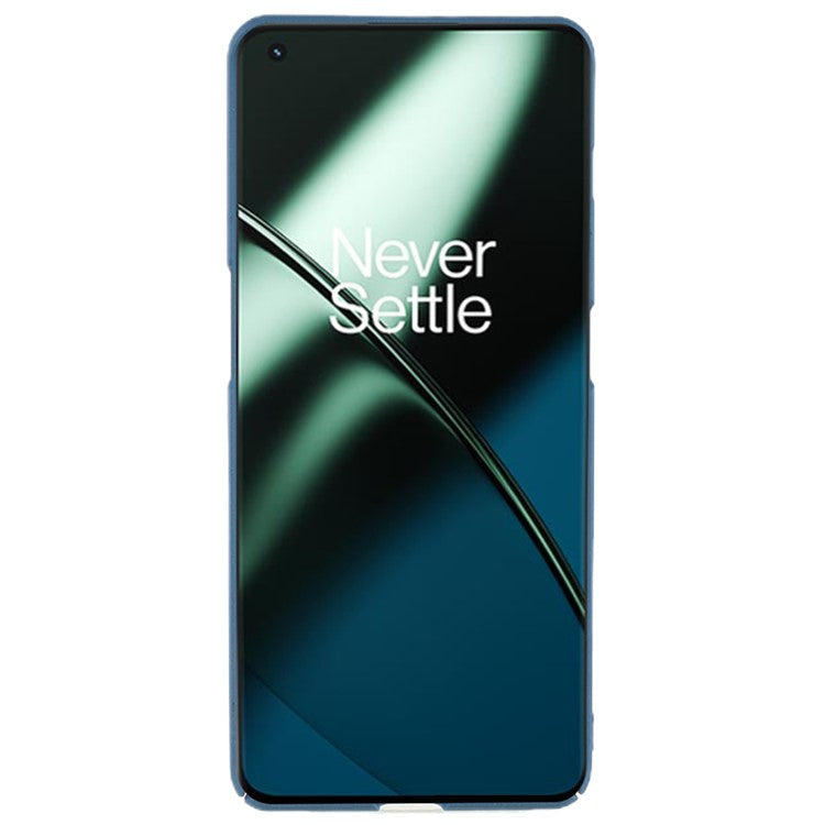 For OnePlus 11 5G Matte Phone Case Drop-proof Hard PC Protective Phone Cover - Navy Blue