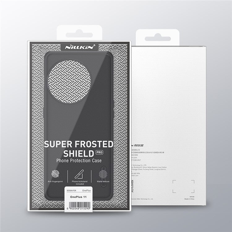 NILLKIN Super Frosted Shield Pro for OnePlus 11 5G Cell Phone Case  Matte Finish PC+TPU Protection Cover - Black