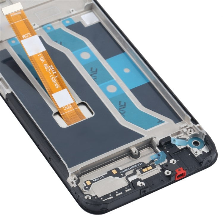 For Realme C25Y Grade S OEM IPS LCD Screen and Digitizer Assembly + Frame Replace Part (without Logo)