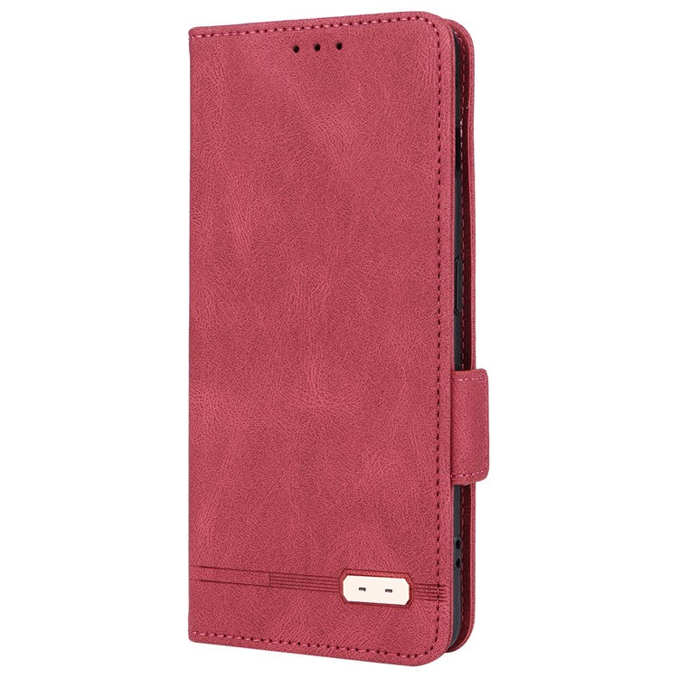 For OnePlus Ace 2 5G / 11R 5G Anti-scratch Magnetic PU Leather Anti-drop Case Hardware Decor Wallet Stand Shell - Rose