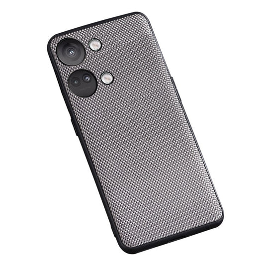 For OnePlus Nord 3 5G / Ace 2V Cell Phone Back Cover Nylon Coated Soft TPU Phone Case - Grey