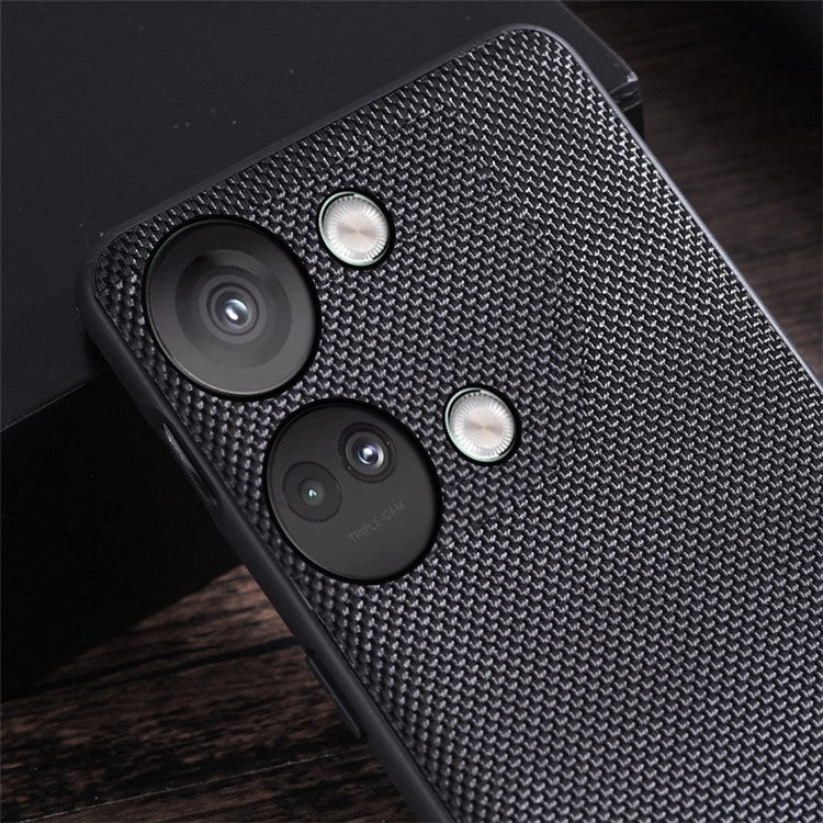 For OnePlus Nord 3 5G / Ace 2V Cell Phone Back Cover Nylon Coated Soft TPU Phone Case - Red