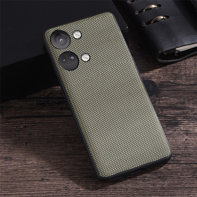 For OnePlus Nord 3 5G / Ace 2V Cell Phone Back Cover Nylon Coated Soft TPU Phone Case - Green
