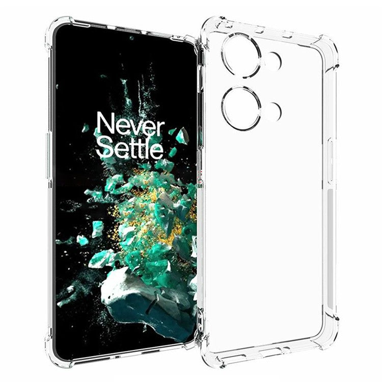 For OnePlus Nord 3 5G / Ace 2V Drop-proof Four Corner Airbag Corner TPU Cover Anti-Slip Transparent Cell Phone Case