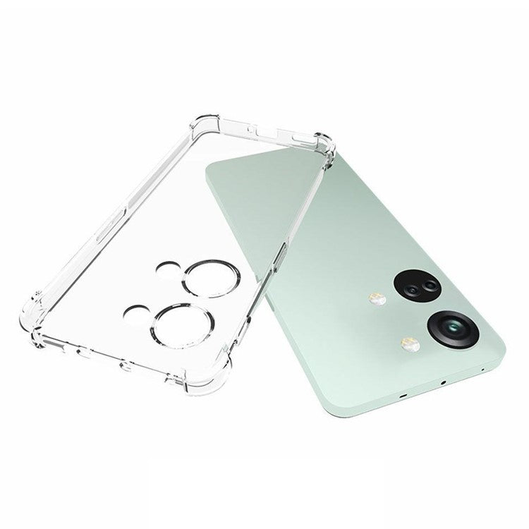 For OnePlus Nord 3 5G / Ace 2V Drop-proof Four Corner Airbag Corner TPU Cover Anti-Slip Transparent Cell Phone Case