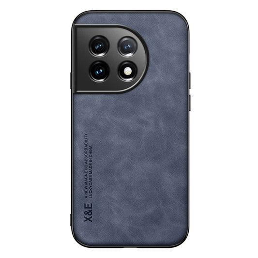 X&E Skin-Touch Phone Case for OnePlus 11 5G Protective Cover PU Leather TPU PC Cover Slim Case - Blue