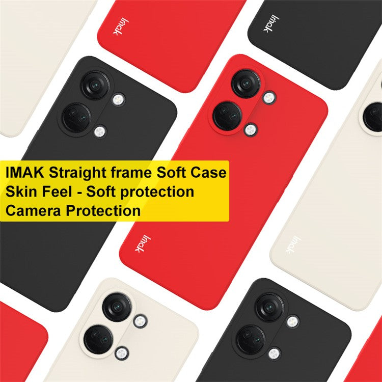 IMAK UC-4 Series Phone Case for OnePlus Nord 3 5G / Ace 2V TPU Cover Straight Edge Anti-Fall Cell Phone Shell - Black