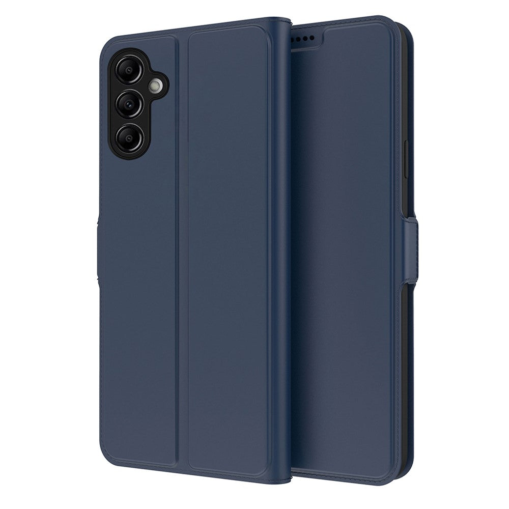 For Samsung Galaxy M14 5G Stand Leather Phone Case Card Holder Mobile Phone Cover - Blue