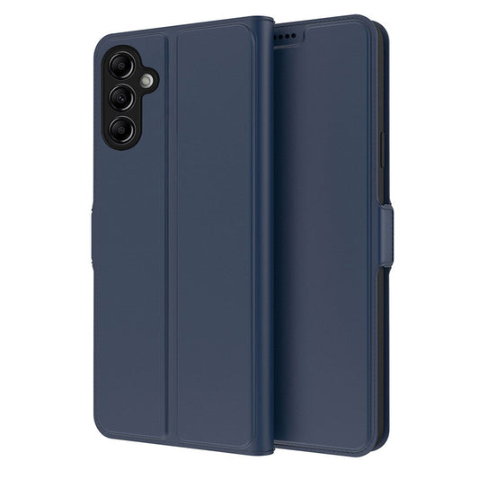 For Samsung Galaxy M14 5G Stand Leather Phone Case Card Holder Mobile Phone Cover - Blue