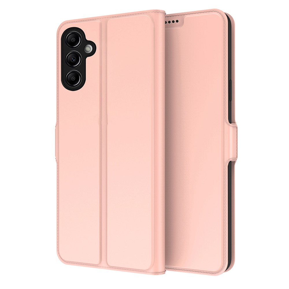 For Samsung Galaxy M14 5G Stand Leather Phone Case Card Holder Mobile Phone Cover - Rose Gold