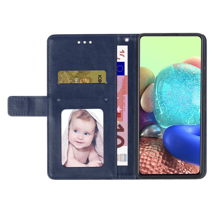 For Google Pixel 7a HT01 PU Leather Wallet Phone Case Y-shaped Line Imprinted  Stand Cover - Blue