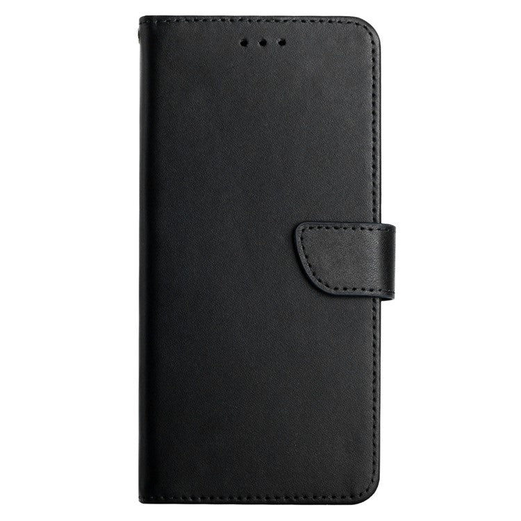 HT02 Genuine Leather Phone Case for Google Pixel 7a Stand Wallet Shockproof Protective Cover - Black