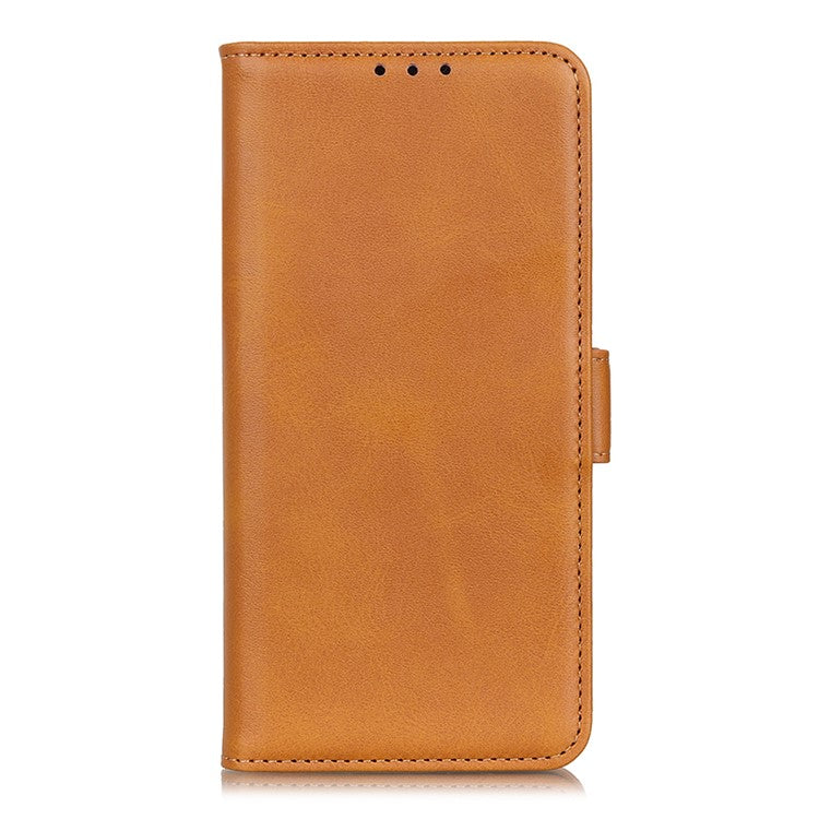 For Google Pixel 7a Phone Leather Case Cowhide Texture Phone Cover with Stand Wallet - Yellow