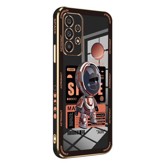 RZANTS For Samsung Galaxy A52 4G / 5G / A52s 5G Phone Case Spaceman Pattern Soft TPU Electroplating Cover - Black