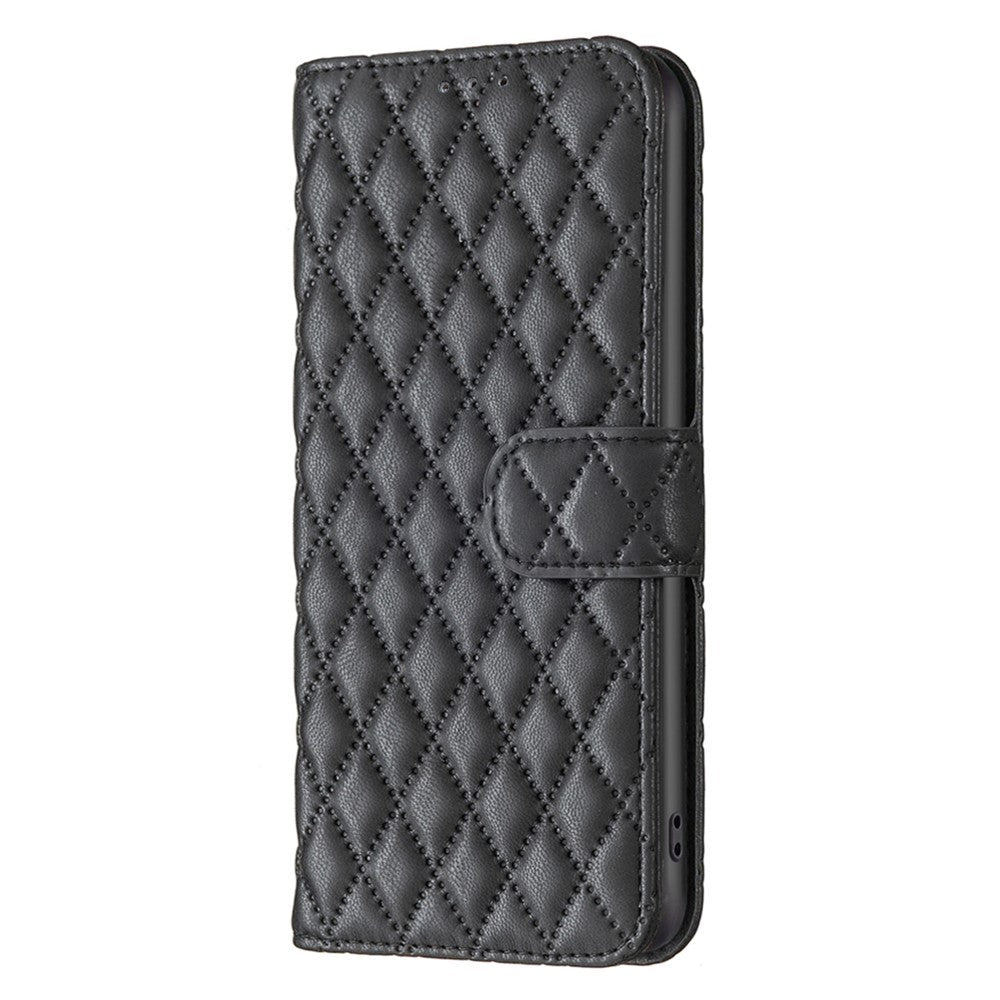 BINFEN COLOR BF Style-14 for Samsung Galaxy M14 5G Phone Case Leather Stand Wallet Phone Cover - Black