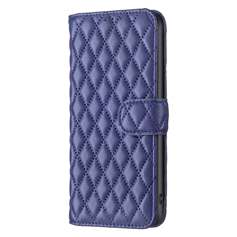 BINFEN COLOR BF Style-14 for Samsung Galaxy M14 5G Phone Case Leather Stand Wallet Phone Cover - Blue