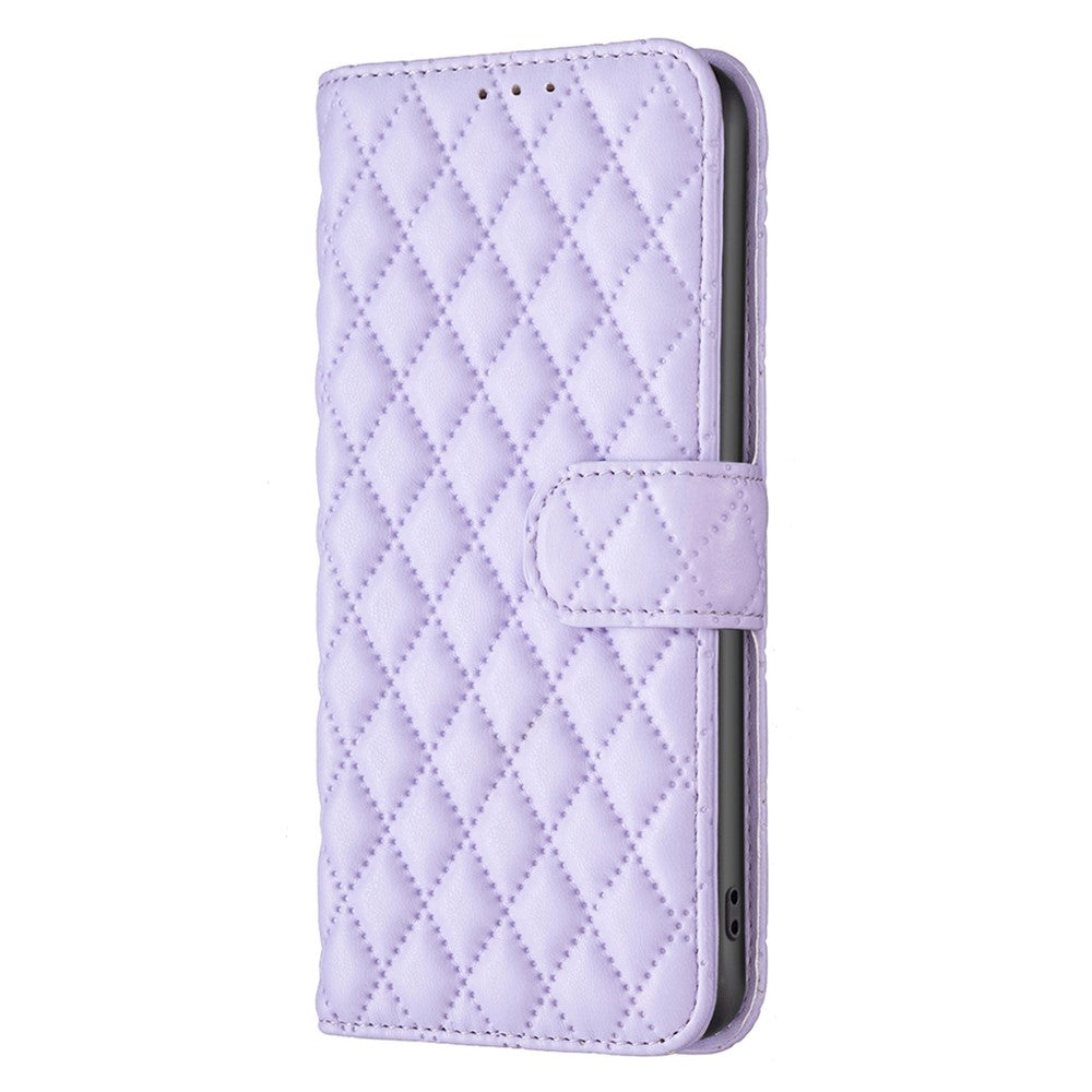 BINFEN COLOR BF Style-14 for Samsung Galaxy M14 5G Phone Case Leather Stand Wallet Phone Cover - Purple
