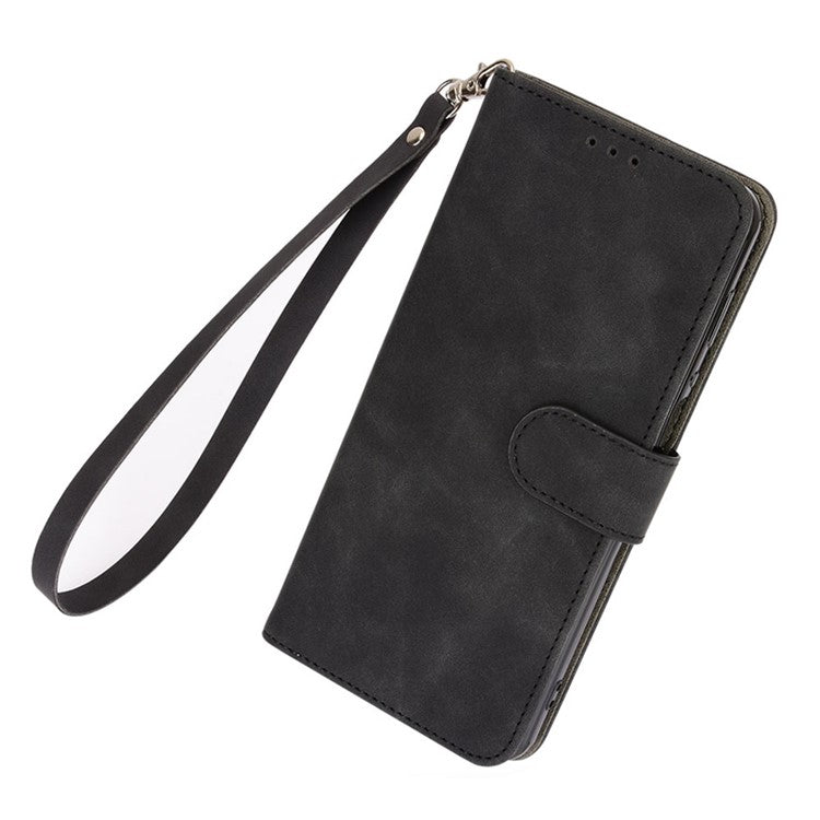 For OnePlus Nord 3 5G / Ace 2V PU Leather Flip Folio Wallet Case Stand Feature Skin-touch Shockproof Cell Phone Cover - Black