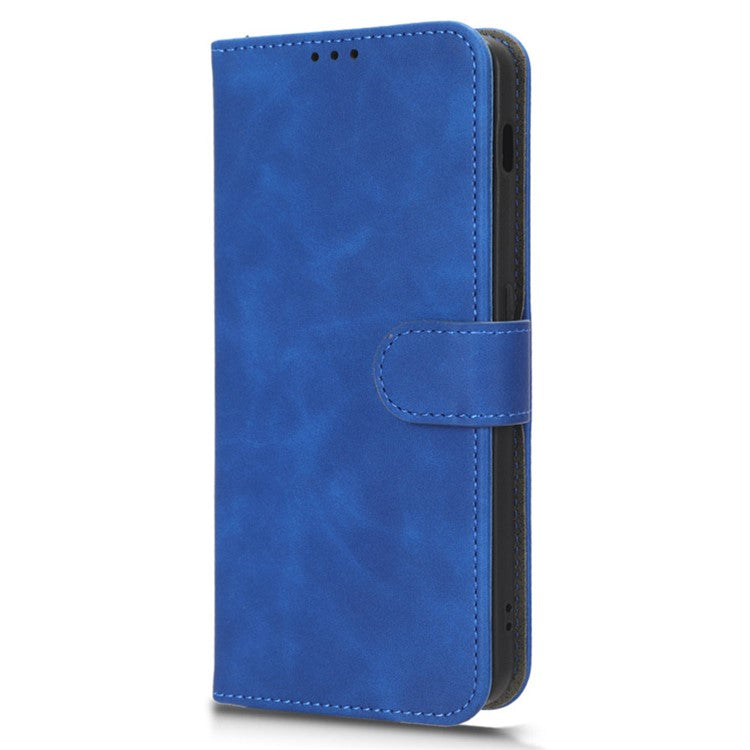 For OnePlus Nord 3 5G / Ace 2V PU Leather Flip Folio Wallet Case Stand Feature Skin-touch Shockproof Cell Phone Cover - Blue
