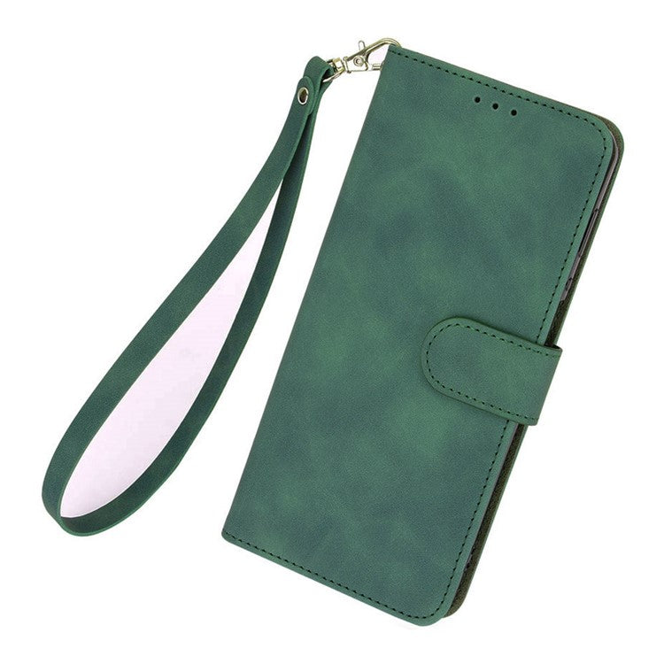 For OnePlus Nord 3 5G / Ace 2V PU Leather Flip Folio Wallet Case Stand Feature Skin-touch Shockproof Cell Phone Cover - Green