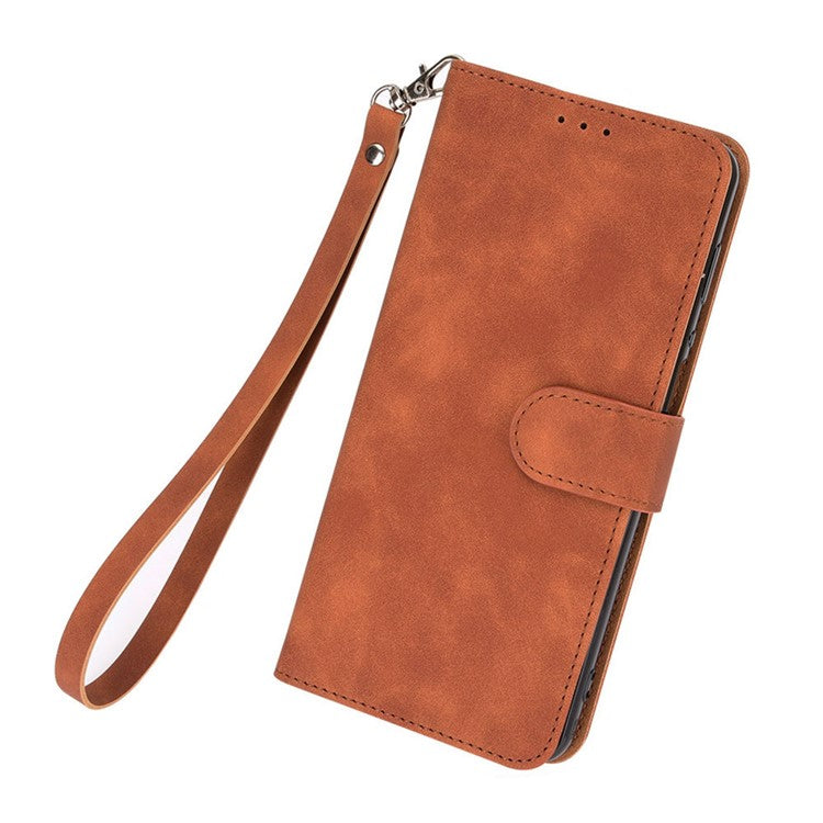 For OnePlus Nord 3 5G / Ace 2V PU Leather Flip Folio Wallet Case Stand Feature Skin-touch Shockproof Cell Phone Cover - Brown